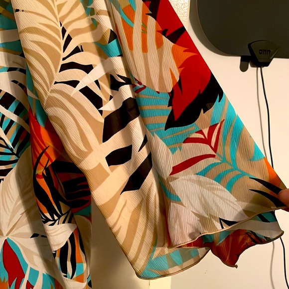 Autumn faux fan print blouse size 3x - Picture 5 of 5